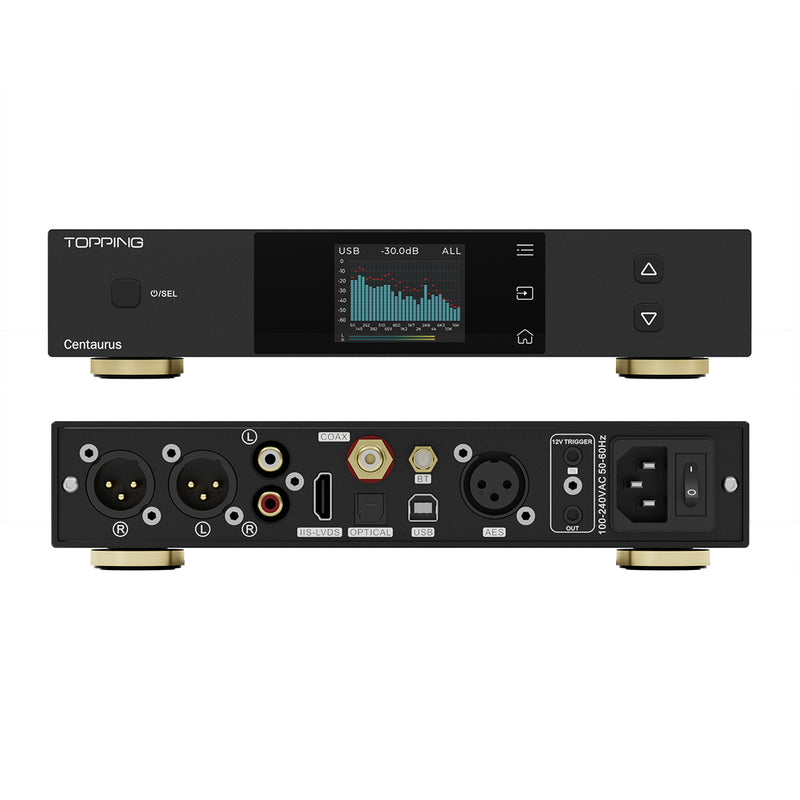 TOPPING Centaurus Fully Balanced 8-Channel R2R DAC with 10-Band PEQ, NOS/OS/Best Mode, Bluetooth LDAC Support, CPLD Jitter Rejection, IIS Input, and Preamp Functionality